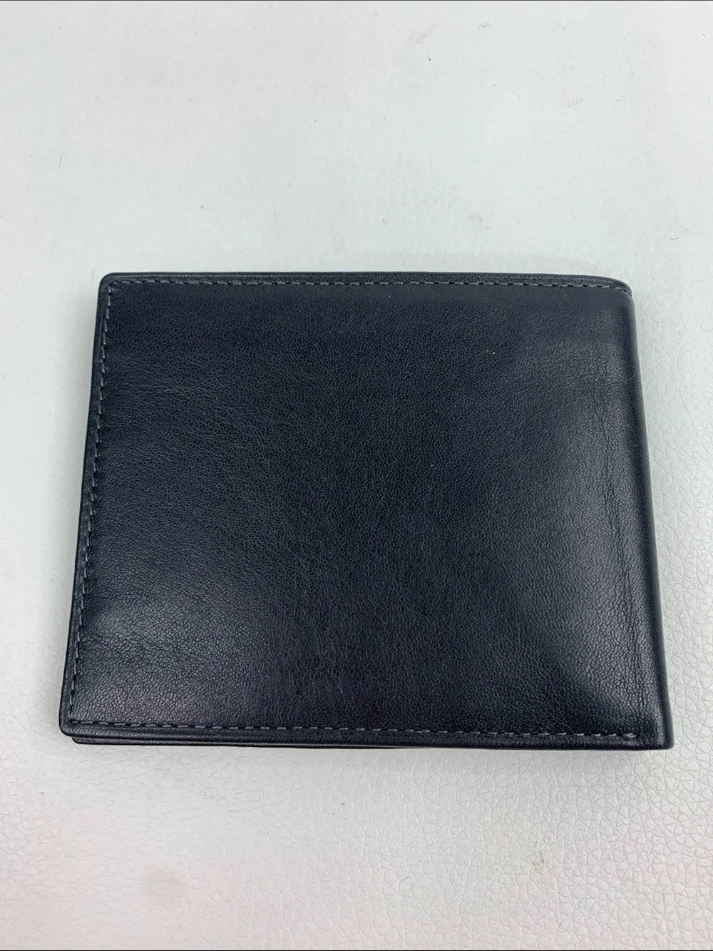 Vera Pelle Italy Black Leather Bi-Fold Men’s Wallet Genuine leather Green lining